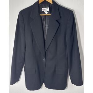 Vintage Pendleton Women’s 100% Wool Blazer Jacket 1990s Black Size 8 USA